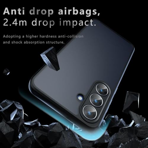 Image of Matte PC+TPU Back Cover Case for Samsung Galaxy S26 5G | Anti-Fingerprint, 2.4m Drop Protection, Airbag Corners, Skin-Friendly Feel, Camera Protection