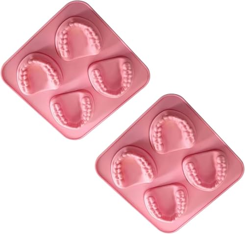 Moldes de silicona para hielo forma dientes set 2 pcs miniatura 1