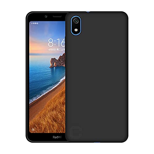 Image of Case Creation for Redmi 7A 2020 Back case, Xiaomi Redmi 7A Slim Flexible Smart Look case with 360 Camera All Angle Protection (Pure Black)