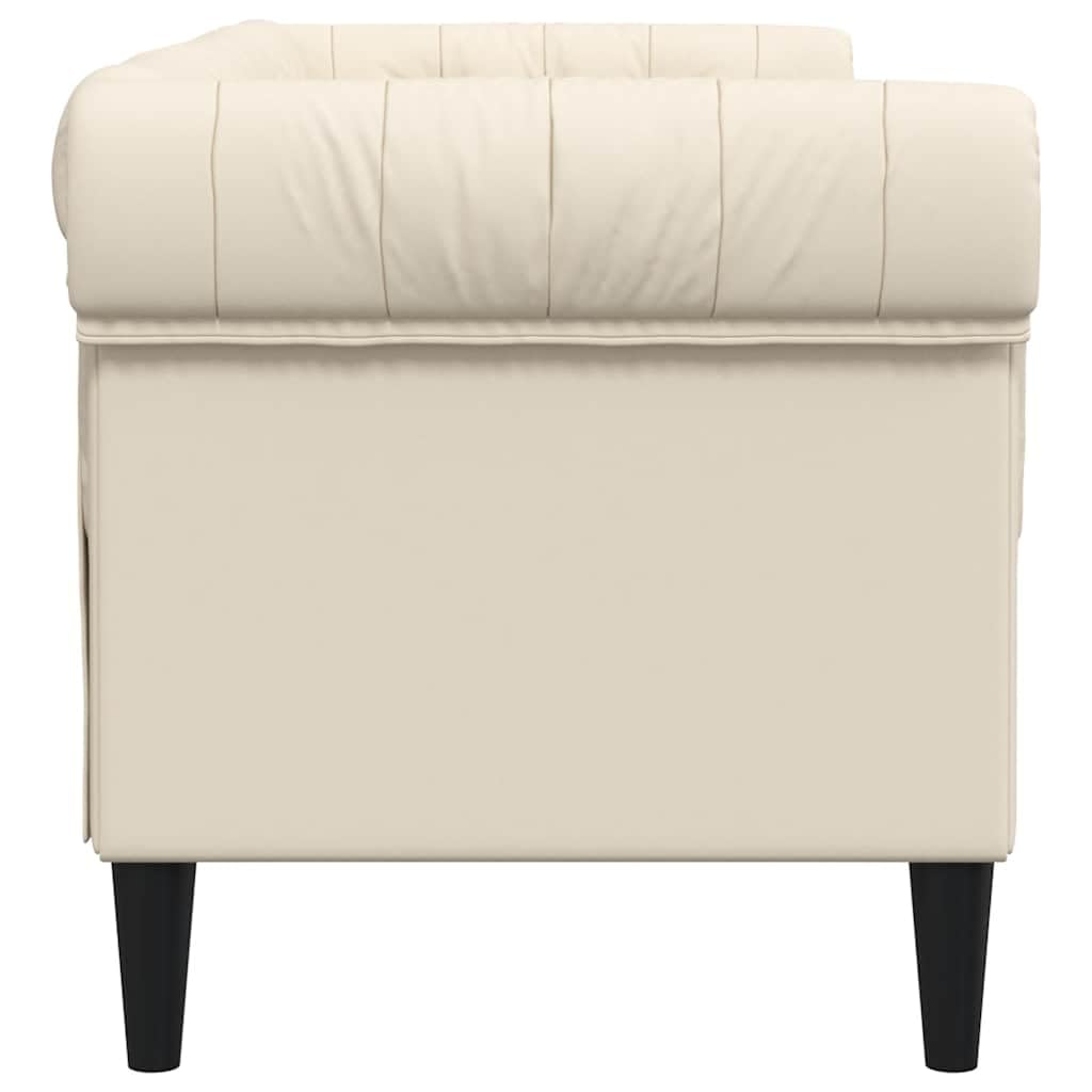 Chesterfield 2-osobowa sofa lniana ze stabilną drewnianą ramą i wygodną tapicerką do salonu, pokoju gościnnego lub salonu, idealna do relaksu, czytania lub oglądania telewizji