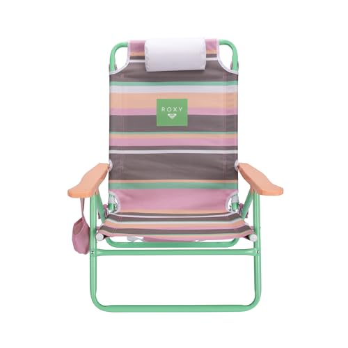 ROXY Beach Chair – Lounge Chair Outdoor, Lightweight Folding Chair with Adjustable Recline and Cup Holder – Beach Days, Pool Lounge Chairs, Folding Camping Chairs, Sun Tanning Chair or Festival