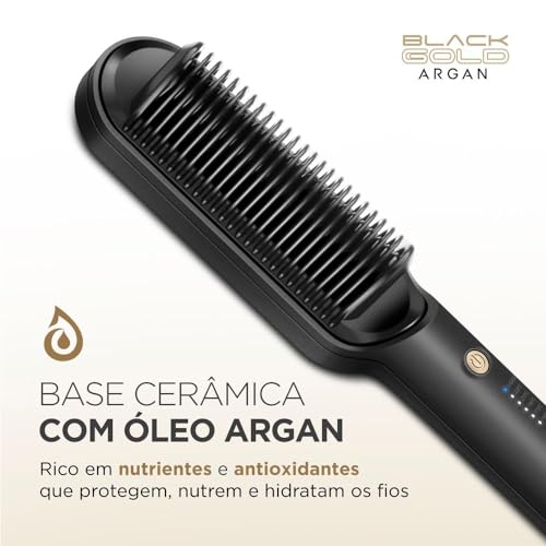 Escova Alisadora Black Gold Mondial EA-06 ESCOVA ALISADORA EA-06 BIVOLT