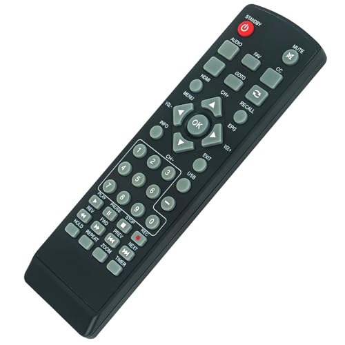 Télécommande de rechange compatible avec Ematic Digital TV Converter Box AT103B - 2