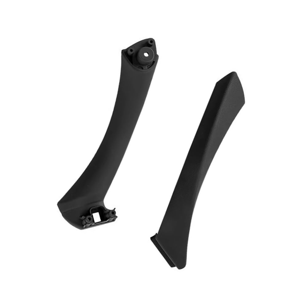 Dngjuen for E90 for E91 for 3-Series Car Inner Door Handle Panel Sedan Pull Trim Cover 51417230850 51419150335 51419150340 Sliding Door Handle(Black-Set-Right)