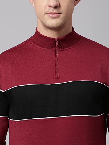 Image of Dennis Lingo Men's Poly Cotton Sweatshirt - High Neck, Full Sleeves and Regular Fit, Casual Winter Wear for Men