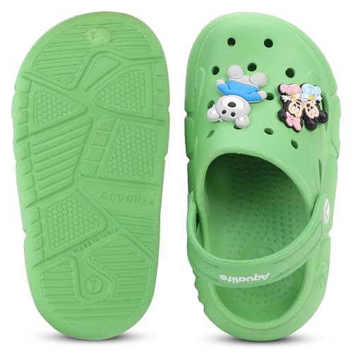 Image of Aqualite Kids Clog Shoes for Boys & Girls /Outdoor Sandals Clogs for Kids, Slingback Clog Shoes, Stylish Clogs for Kids