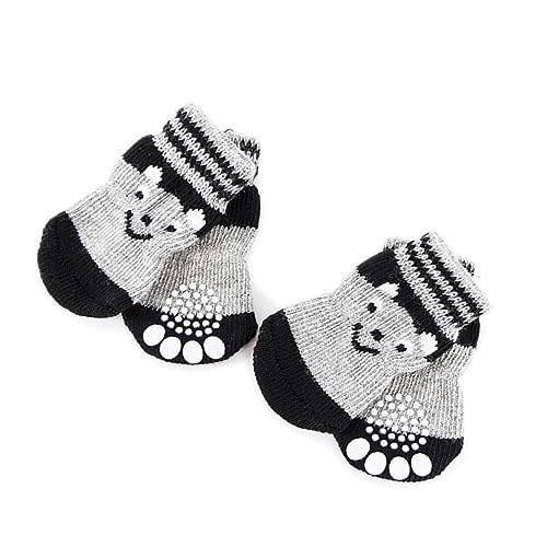 BELLIFFY Calcetines Antideslizantes para Perros y Gatos De con Diseños De Dibujos Animados Talla XL Calcetines para Mascotas Protección y Comodidad