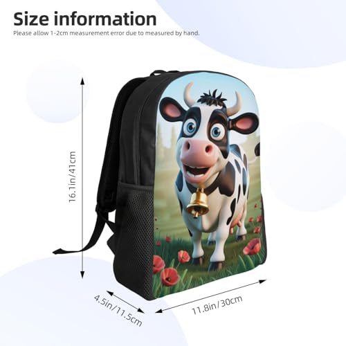 Comfort Fit Unisex Dairy Cow Pasture Bell Backpack Durable for Daily Commute & Travel Adventures 16 Inch4