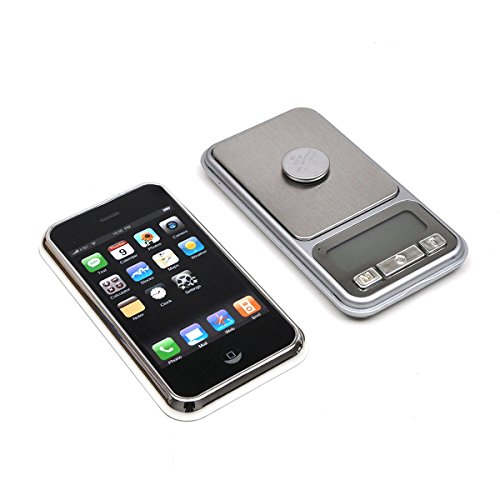 Trimming Shop - Báscula digital de bolsillo portátil, ligera, multifunción para cocina, joyas, piedras preciosas, oro, 0,1-500 g, 0.01g-200g