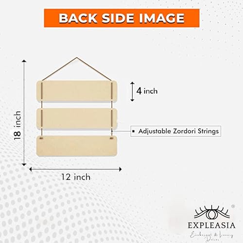 Image of Expleasia, Exuberant & Luxury Decor Decorative Wall Hanging Wooden Decoration Item for Home Office Living Room Bedroom Decoration Items Home Decor Gift Items (This Is Our Happy)