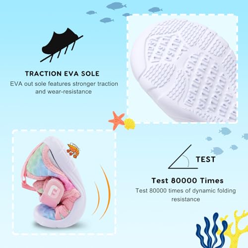 Image of JOINFREE Toddler Boys Girls Water Shoes Breathable Qucik Dry Sport Beach Sandals Lightweight Barefoot Flexible