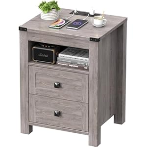 EasyCom Nachttisch mit Ladestation N001