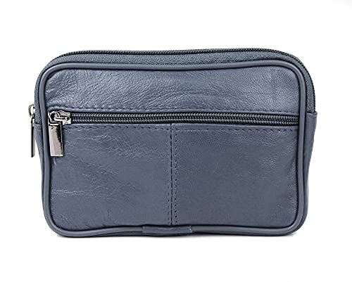 Leoodo Porte-monnaie en cuir pour homme - Petit portefeuille avec porte-clés - Style usé, Gris doux., Taille unique Cover