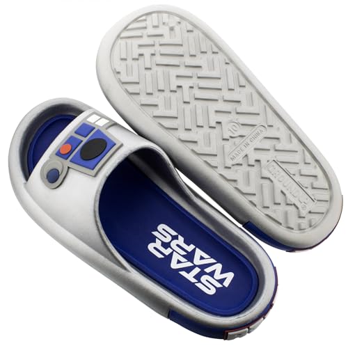 Ground Up Star Wars R2-D2 Metallic Men's Cloud Comfort Slide Sandals3