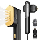 FEPPO Steamer Dampfglätter, 110-240V Dual Voltage Reise Dampfglätter, 2 in1 Tragbarer Handheld Steamer &Dampfbügeleisen, 15s Schnellaufheizung, 1100W Dampfbürste für Globale Reise &Urlaub