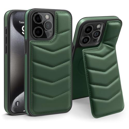 Étui porte-cartes magnétique chic en duvet pour iPhone 14 Pro Max