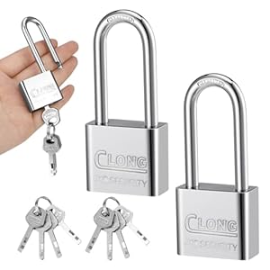 Firtink ERLVEM7928 2-Pack Long Shackle Padlocks