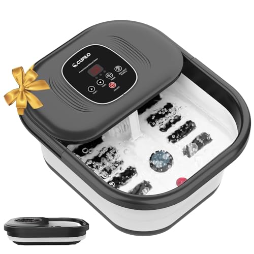 CuPiLo Foot Spa Bath Massager with Heat, Collapsible Foot Massager