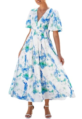 Image of Maxigerui Women's Summer Floral Maxi Dress Spring Wedding Guest Dress 2026