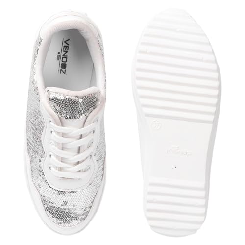 Image of Vendoz Women Casual High Heel Sneakers I Cushioned Insole I All Day Comfortable I Lightweight and Stylish Shoes for Girls CNV4026