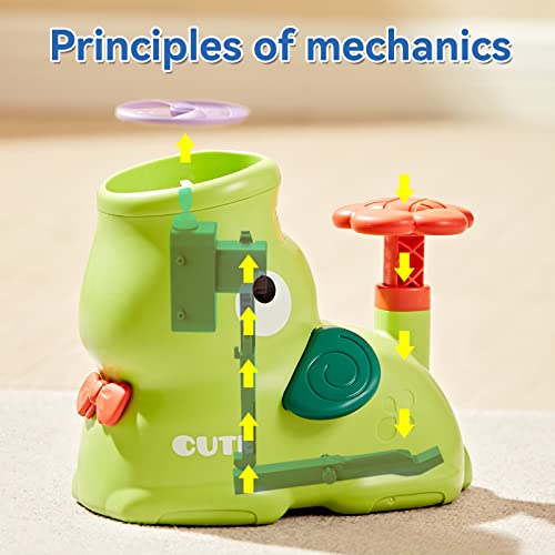 YYDeek Kids Outdoor Toys, Autism Sensory Equipment, Garden Toddler Toys for 3 Years Old Boys and Girls, Flying Disc Launcher Toy with 24 Saucers, Outdoor Games for Kids 4-8, 8-12