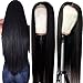 Hermosa 9A Lace Front Wigs Human Hair with Baby Hair Pre Plucked Bleached Knots Remy Brazilian Straight Lace Wigs for Black Women Natural Color 16inch