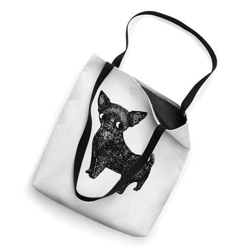 Bolso tote negro con diseño de Chihuahua miniatura 2