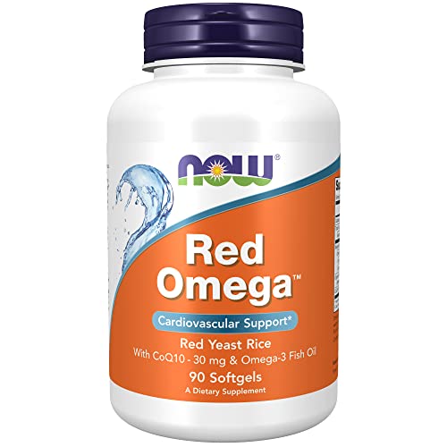 now red rice - NOW Supplements, Red Omega™ with CoQ10 30 mg and Omega-3 Fish Oil, Cardiovascular Support*, 90 Softgels