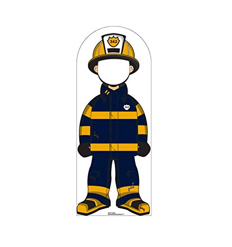 Cardboard People Cartoon Fireman Cardboard Stand-in