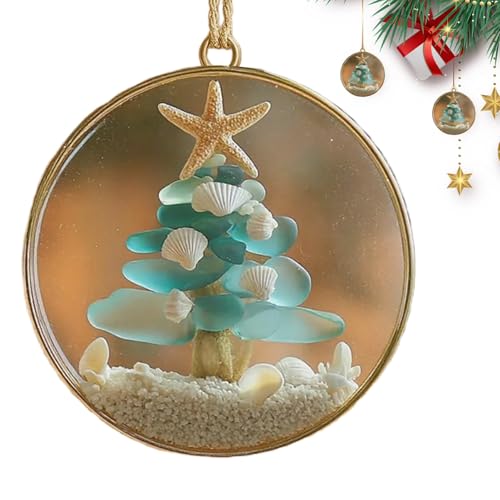 Décoration de Noël côtière acrylique et charme de plage pour fenêtre et salon