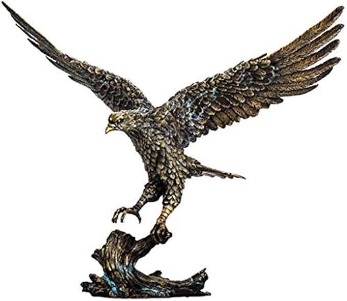 UXZDX Brass Eagle Figurine Collectable Hawk Small Animal Statue Feng Shui Ornament for Desk Modern Home Living Room Decoration