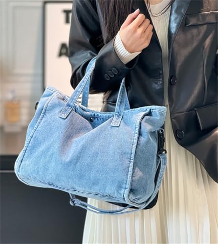 Denim Large Crossbody Handbags Casual Style Womens Shoulder Bag Fashion Tote Hobo Purse3