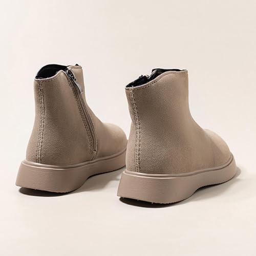 Girls Suede Ankle Boots Slip On Casual Chelsea Booties Soft Comfortable Non Slip Outdoor Fashion Shoes4