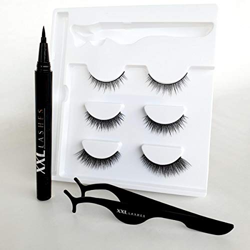 Delineadora de ojos magico adhesivo, Magic Adhesive Eyeliner Pen Kit, delineador y pegamento para pestañas en un solo producto, delineador adherente, pluma adhesiva para delinear (Diario)