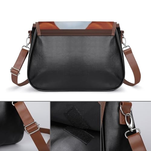 Dachshund Thanksgiving Pilgrims Crossbody Shoulder Messenger Women Bag Pu Leather Office Work Business for Handbag Crossbody Bag3
