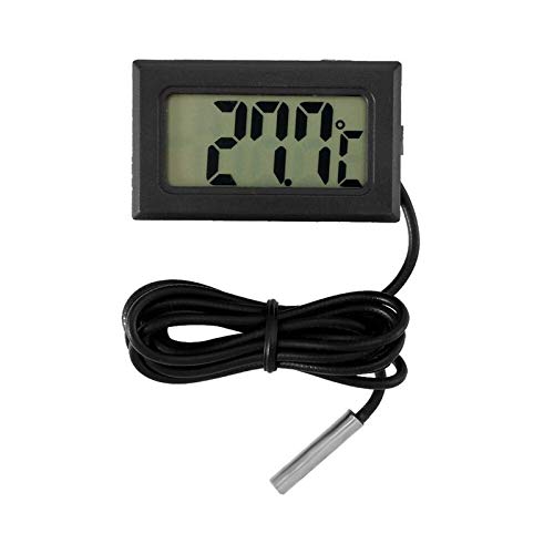 FEDUS Digital Sensor LCD Wired Probe Electronic Mini Portable Pocket Temperature Meter Test for Room Temperature fridges Freezer and Aquarium Indoor-Outdoor Industrial Laboratory (B07WTWZR9T) Amazon Price History, Amazon Price Tracker