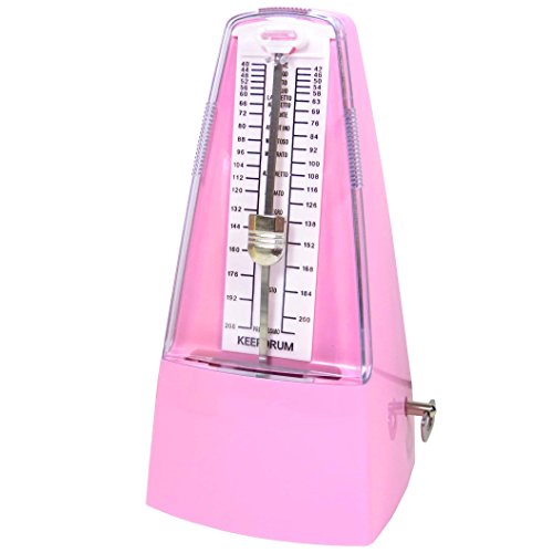 keepdrum GMPL PK Métronome mécanique avec cloche Rose - Les Beatles, Paul McCartney, John Lennon, RIngo Starr, George Harrison keepdrum GMPL PK Métronome mécanique avec cloche Rose
