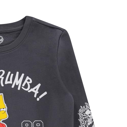 Bart Simpson Boys Crewneck Sweatshirt - Bart, Homer, Lisa and Maggie Simpson Pullover with Embroidered Sleeve Patches4