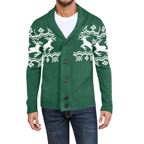 ADHOWBEW Mens Cardigan Sweaters with Buttons Long Sleeve Fashion Warm Casual Cable Knit Big and Tall Sweaters