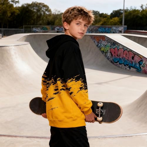 Image of Belovecol Boys Hoodies 3D Printed Hooded Sweatshirts with Pocket for 6-16Y