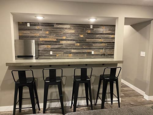 Rockin' Wood Real Wood Nail Up Application Rustic Reclaimed Naturally Weathered Barn Wood Accent Paneling Board Planks for Home Walls (10 Square feet) - Thumbnail 2
