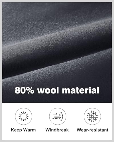 Image of APTRO Men's Pea Coat Wool Jacket Single Breasted Winter Coat Military Coat 1108 Light Gray M