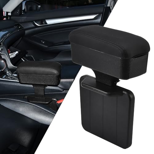 JSCARLIFE Car Armrest Storage Box, Adjustable Central Consol