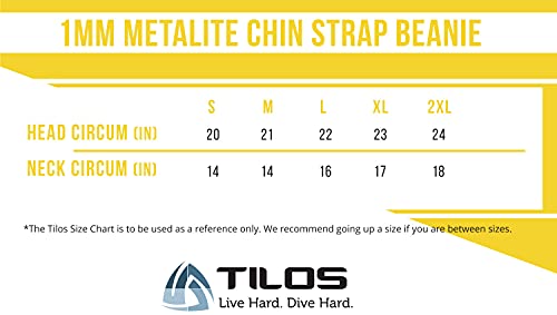 Tilos 1Mm Metal-Light Coated Neoprene Adjustable Beanie For Surf Surfing Kayak Rafting Canoe Snorkel Swimming Cap Hat (Black, Large) #TOP4