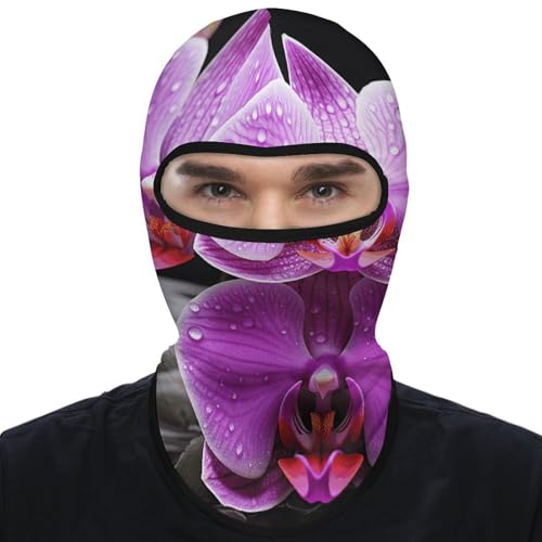 Máscara facial de pasamontaña morada para hombres y mujeres con protección solar transpirable y cubierta completa de cabeza para senderismo, ciclismo, running y conducción miniatura 1