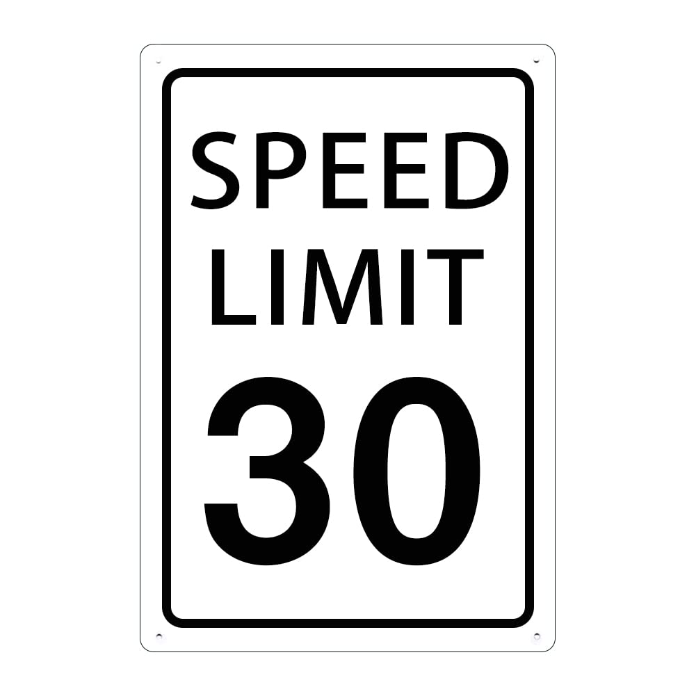 Amazon.com: Speed Limit 30 Mph Sign Metal Sign Slow Warning