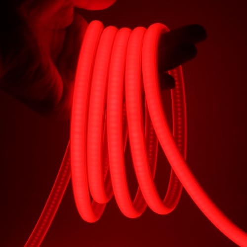 HEGEHE 230V Lumière au néon LED COB, 288 LEDs/m Ruban Led Flexible Néon Bande Led, IP65 Etanche Bande Lumineuse Super Lumineux pour Escalier, Chambre,...