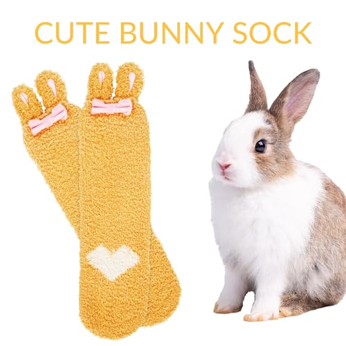 Image of Violet Mist Women Funny Fuzzy Bunny Socks Cute Rabbit Fluffy Non-slip Grip Socks Warm Slipper Sock Easter Gifts Girls