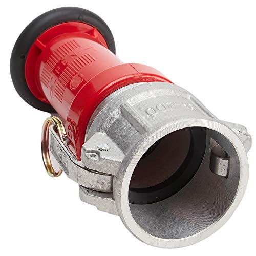 Aluminum 2" Camlock Fitting Coupling With Heavy-Duty Plastic Fire Nozzle