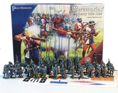 Perry Miniatures WR20 Plastic ‘Mercenaries’, European Infantry 1450-1500, 40 Figuren